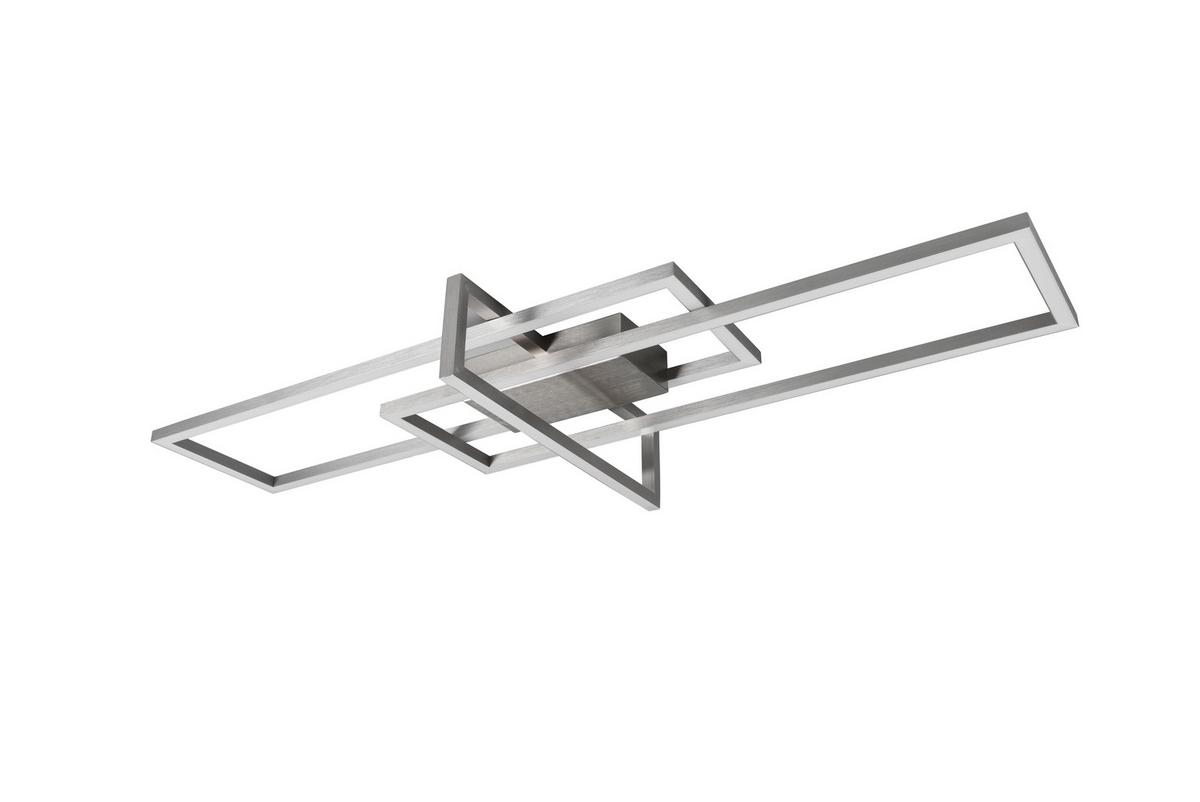 Led-deckenleuchte Salinas L: 100 Cm, Dimmbar - Nickelfarben, Design, Metall (100/11/40cm) - Trio Leuchten