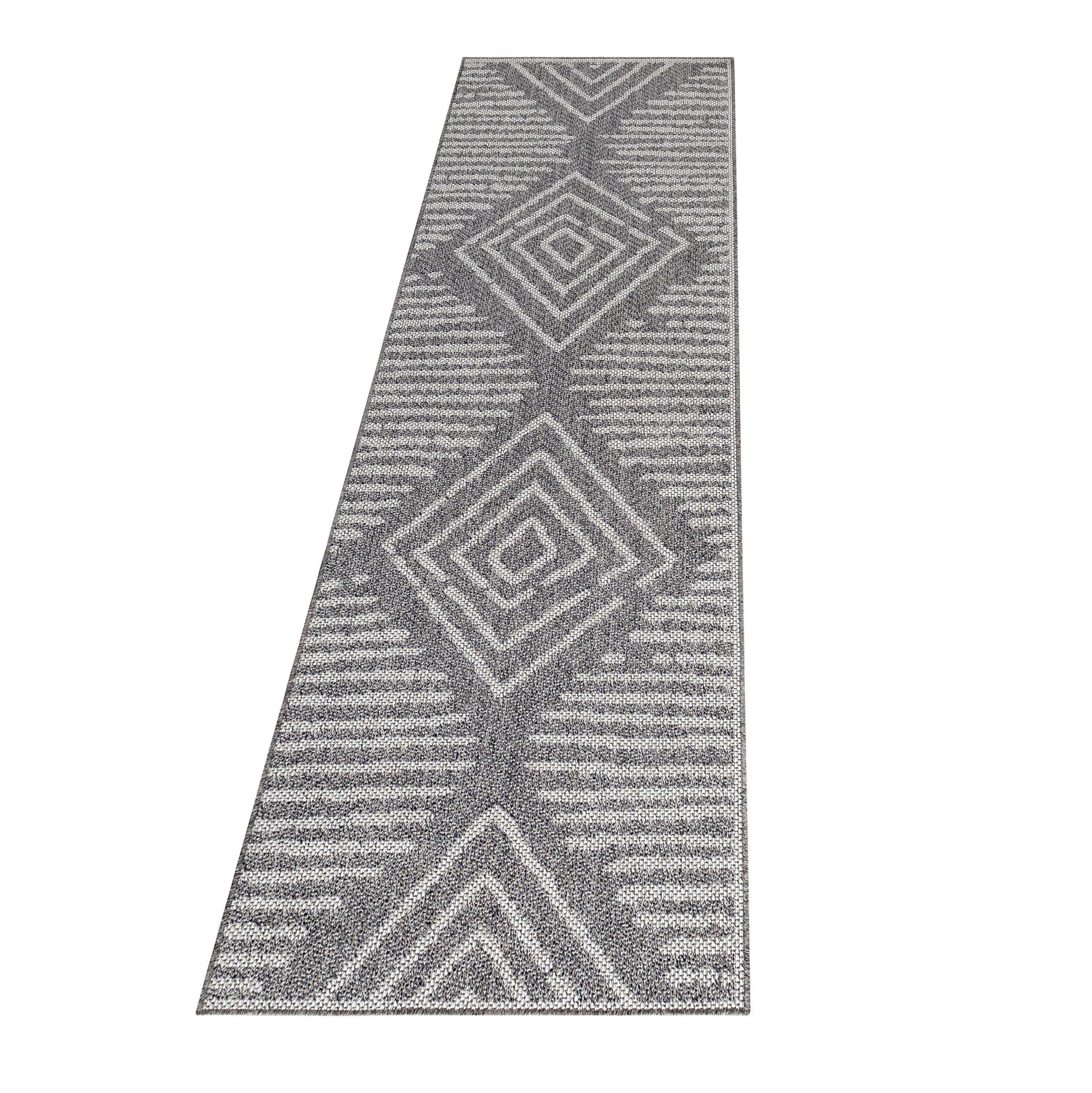 Läufer Aruba - Grau, Design, Textil (80/250cm)