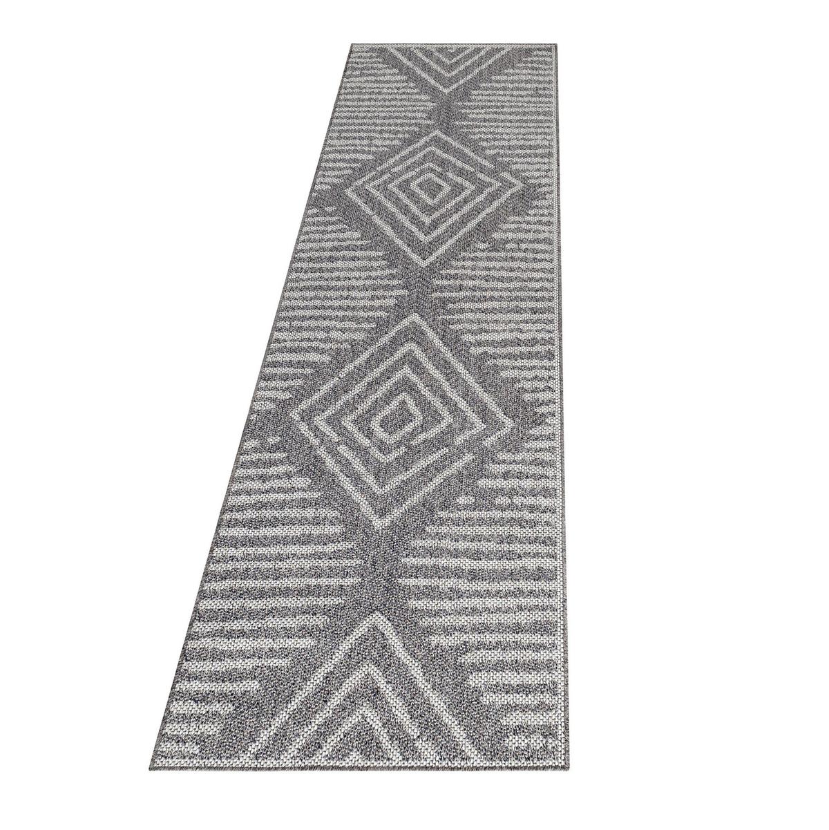 Läufer Aruba - Grau, Design, Textil (80/250cm)