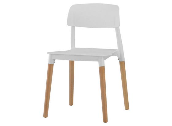 Stuhl Ernie B: 43 cm Weiß - Weiß/Naturfarben, MODERN, Holz/Kunststoff (43/76,5/47cm) - Ombra Stuhl Ernie B: 43 cm Weiß - Weiß/Naturfarben, MODERN, Holz/Kunststoff (43/76,5/47cm) - Ombra