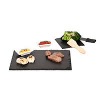 Servierschalenset Schiefer 10--Teilig. BxH: 17,5x23 cm - Schwarz, Basics, Stein (32,5/17,5/23cm) - Kesper