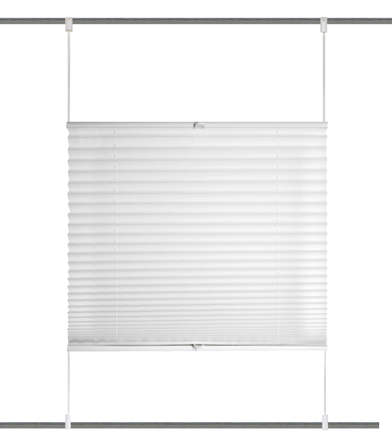 Plissee Weiß B: 60 cm - Weiß, Design, Textil (60/130cm)