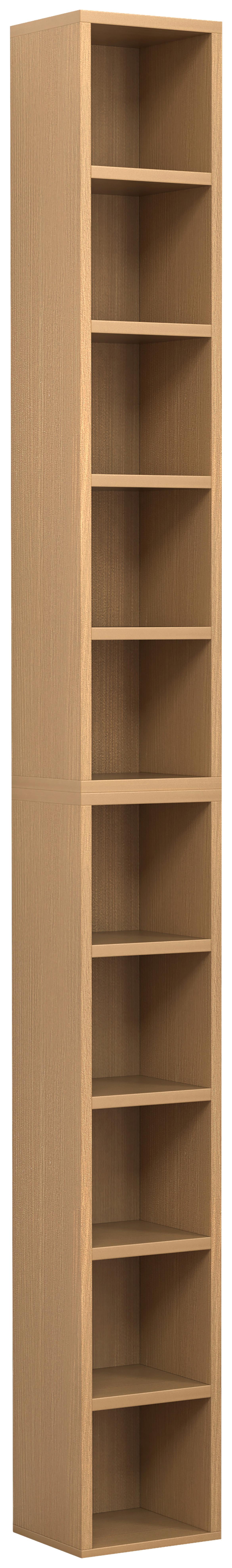 CD-Regal Megosa Buchenfarben Dekor - Buchefarben, Design, Holzwerkstoff (40/94/17cm) - MID.YOU