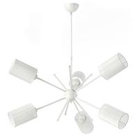 Kronleuchter Weiß Hg L: 80 cm 22w - Weiß Hochglanz, Basics, Textil/Metall (80/80/90cm)