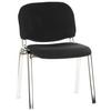 Besucherstuhl Xt 600 Stapelbar Schwarz Bis 100 Kg - Chromfarben/Schwarz, Basics, Textil/Metall (58/84/41cm) - MID.YOU