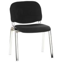 Besucherstuhl Xt 600 Stapelbar Schwarz Bis 100 Kg - Chromfarben/Schwarz, Basics, Textil/Metall (58/84/41cm) - MID.YOU