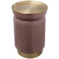 Beistelltisch Art Deco 175 Altrosa/goldfarben B: 31,5 Cm - Goldfarben/Altrosa, Design, Metall (31,5/46,5cm) - Kayoom