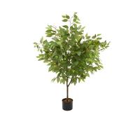 Kunstpflanze Ficusbaum Sebastian - Schwarz/Naturfarben, LIFESTYLE, Kunststoff/Stein (150cm) - James Wood