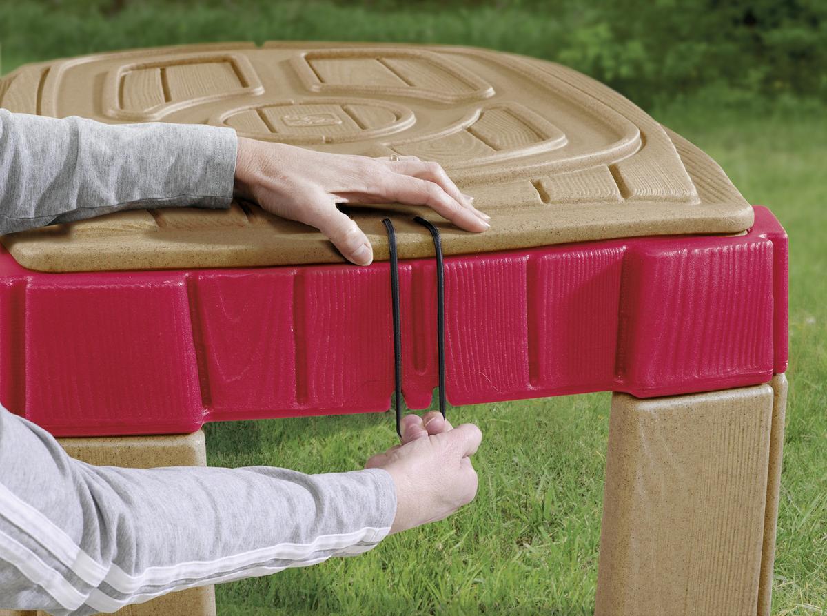Sand- Und Wassertisch Step2 Mit Sandspielzeug Rot/beige - Beige/Rot, MODERN, Kunststoff (91,5/91/66cm) - Ambia Garden