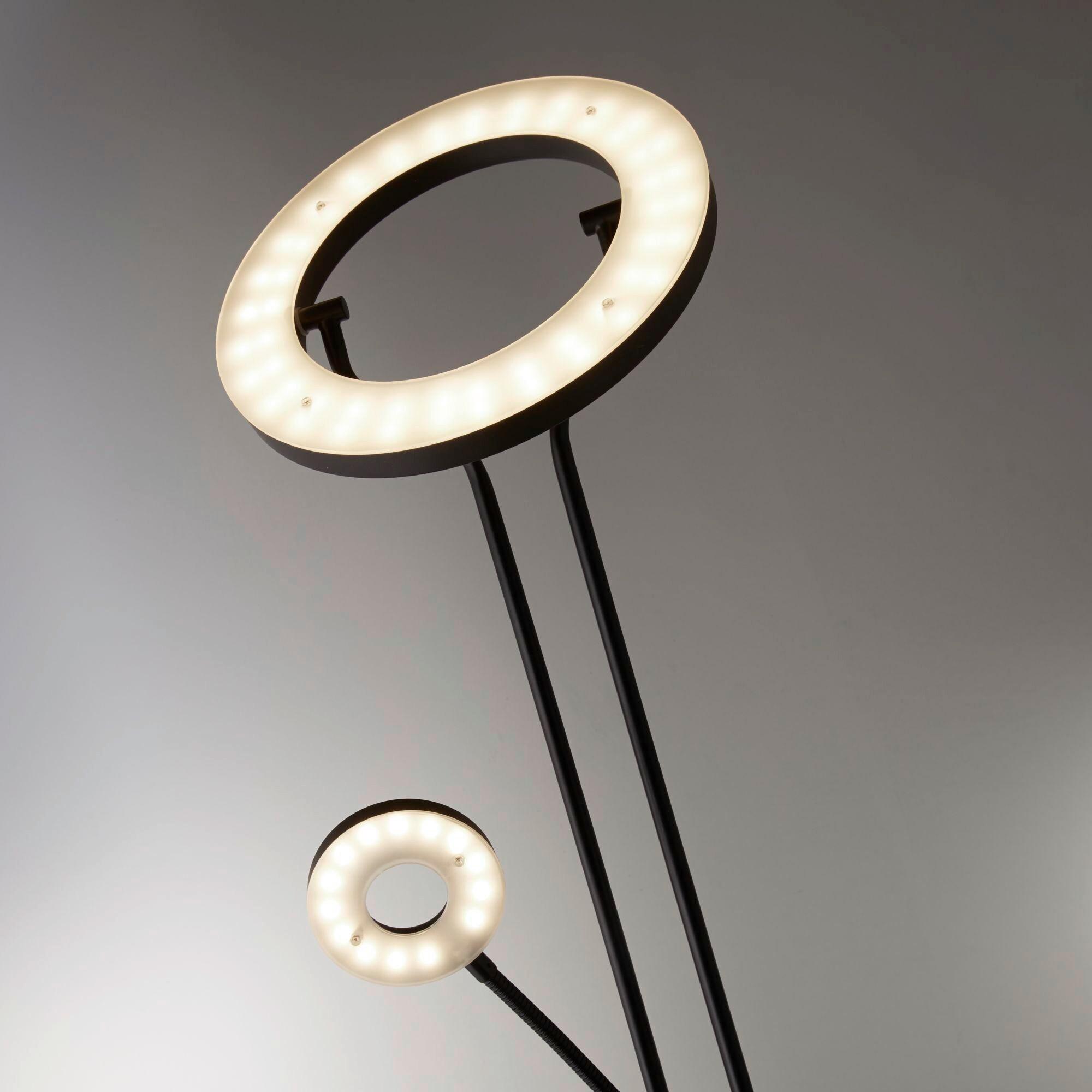 LED-Stehleuchte Eu55601bk - Schwarz, Design, Kunststoff/Metall (28/180cm)
