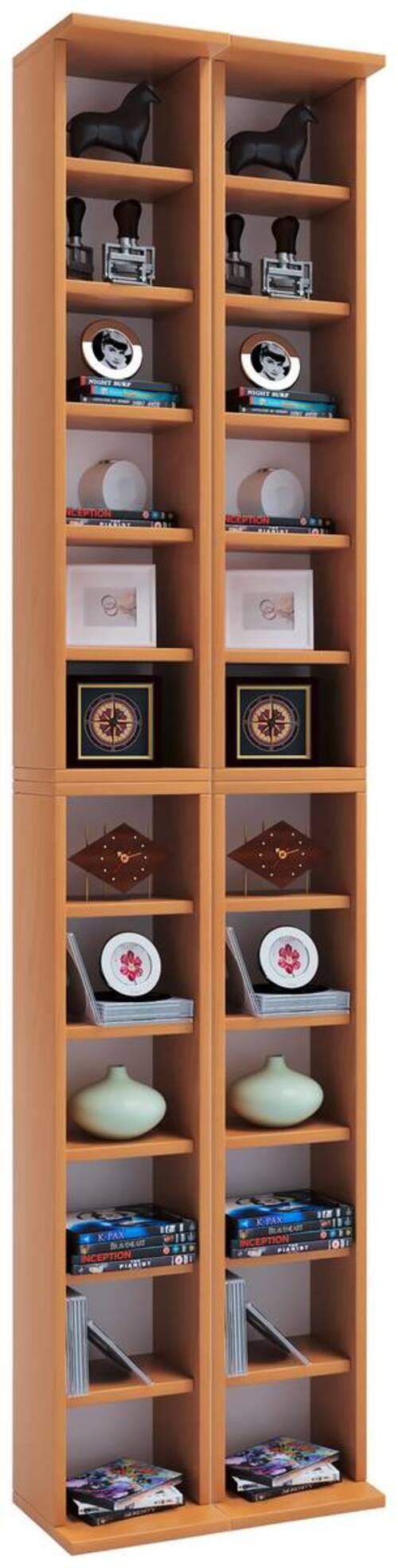 CD-Regal Almera B: 42 cm Buche Dekor - Buchefarben, KONVENTIONELL, Holzwerkstoff (42/183/20cm) - MID.YOU