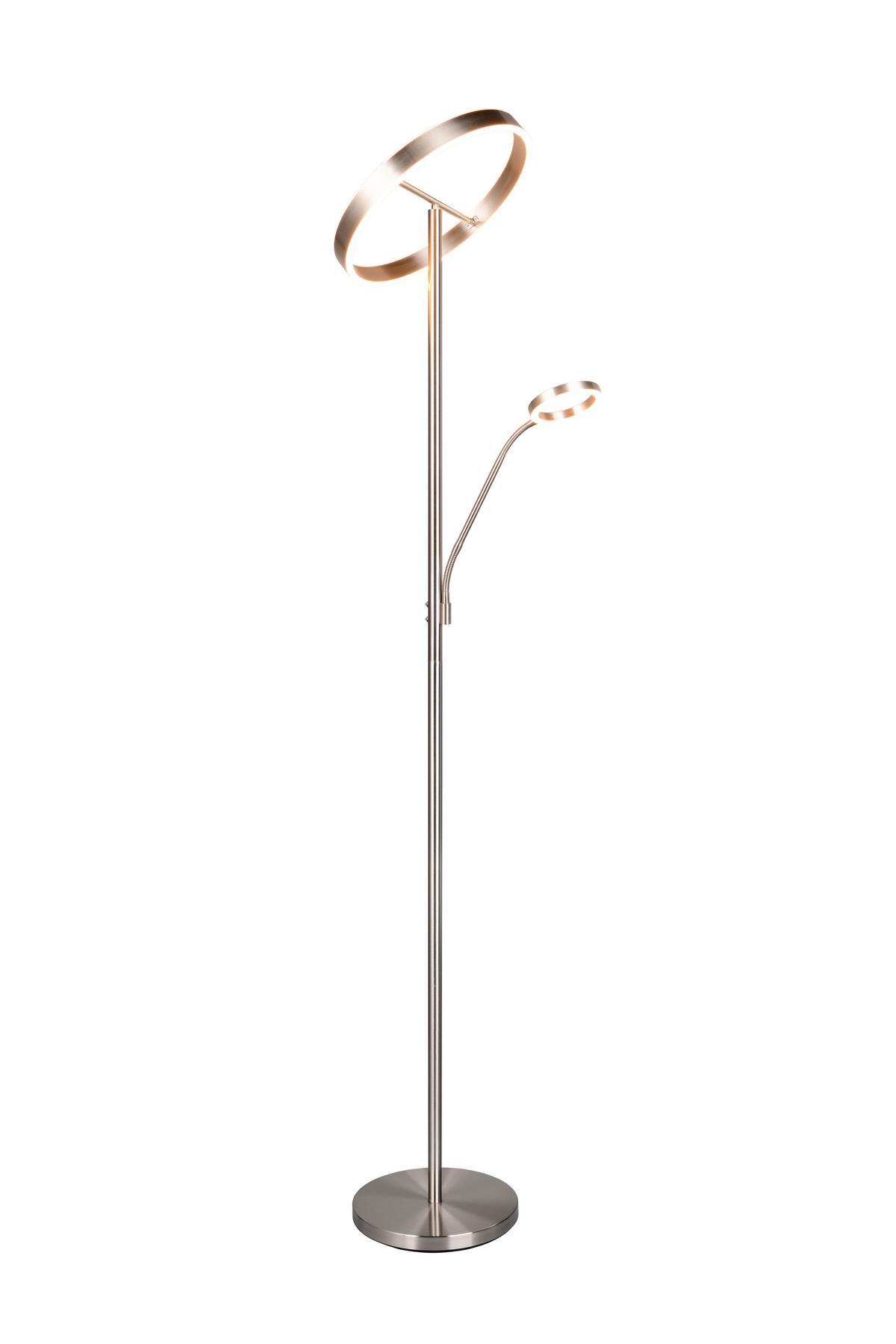LED-Stehleuchte 449510207 Willis - Nickelfarben, Design, Metall (40/180cm) - Trio Leuchten