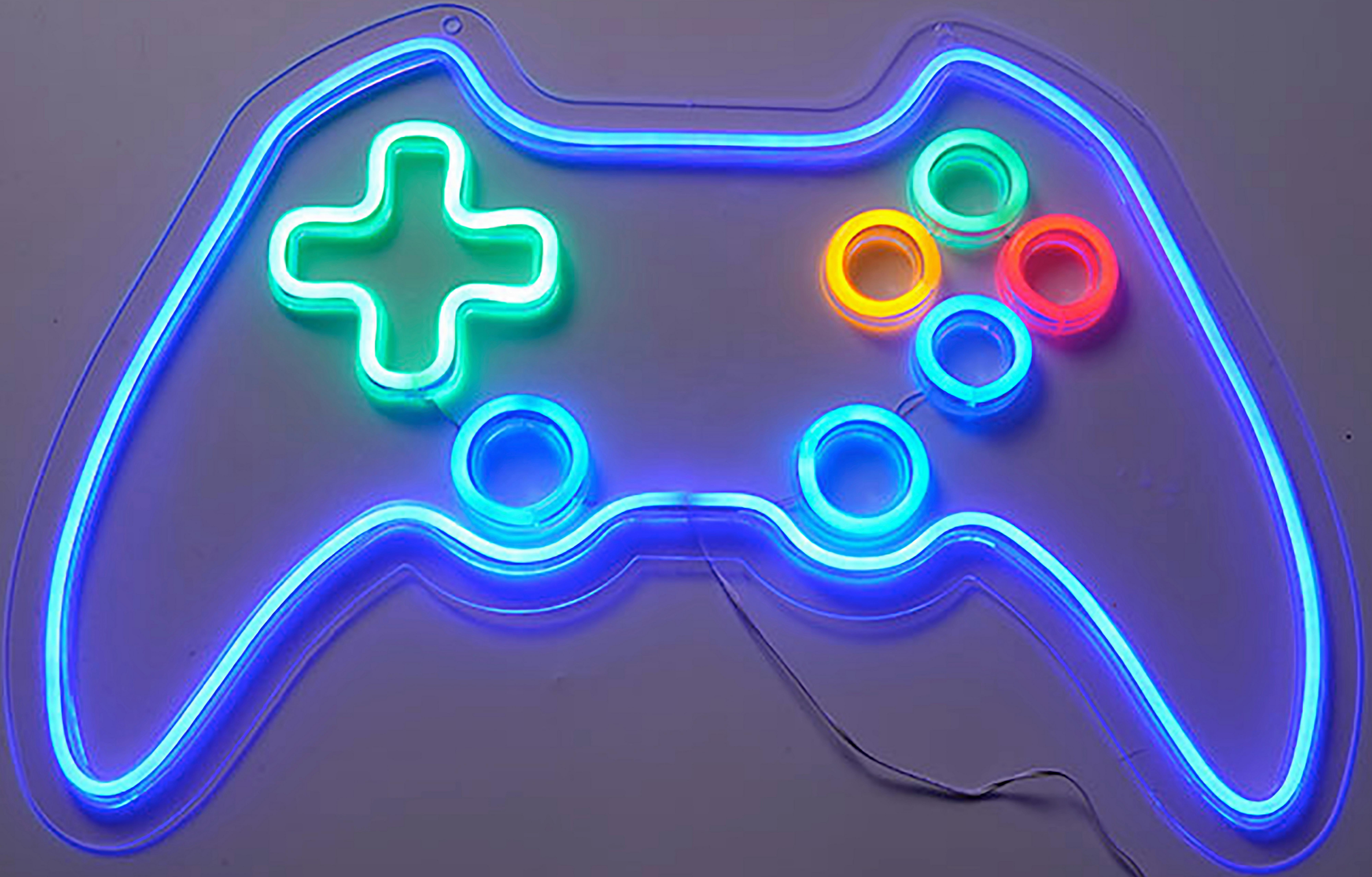Led-wandleuchte Gamer - Transparent/Weiß, Basics, Kunststoff (60/40/1,9cm) - Luca Bessoni
