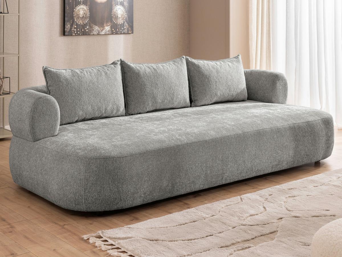 Bigsofa Ferro Grau B: 240 cm - Schwarz/Grau, Design, Textil (240/76/122cm) - Livetastic