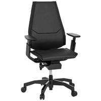 Drehstuhl Genidia Black höhenverstellbar Schwarz - Schwarz, MODERN, Leder/Kunststoff (57/119/46cm) - MID.YOU