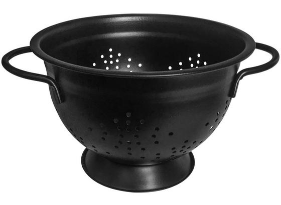 Kuchynské Sito Bela - čierna, Moderný, kov (33/26/16cm) - Premium Living Kuchynské Sito Bela - čierna, Moderný, kov (33/26/16cm) - Premium Living