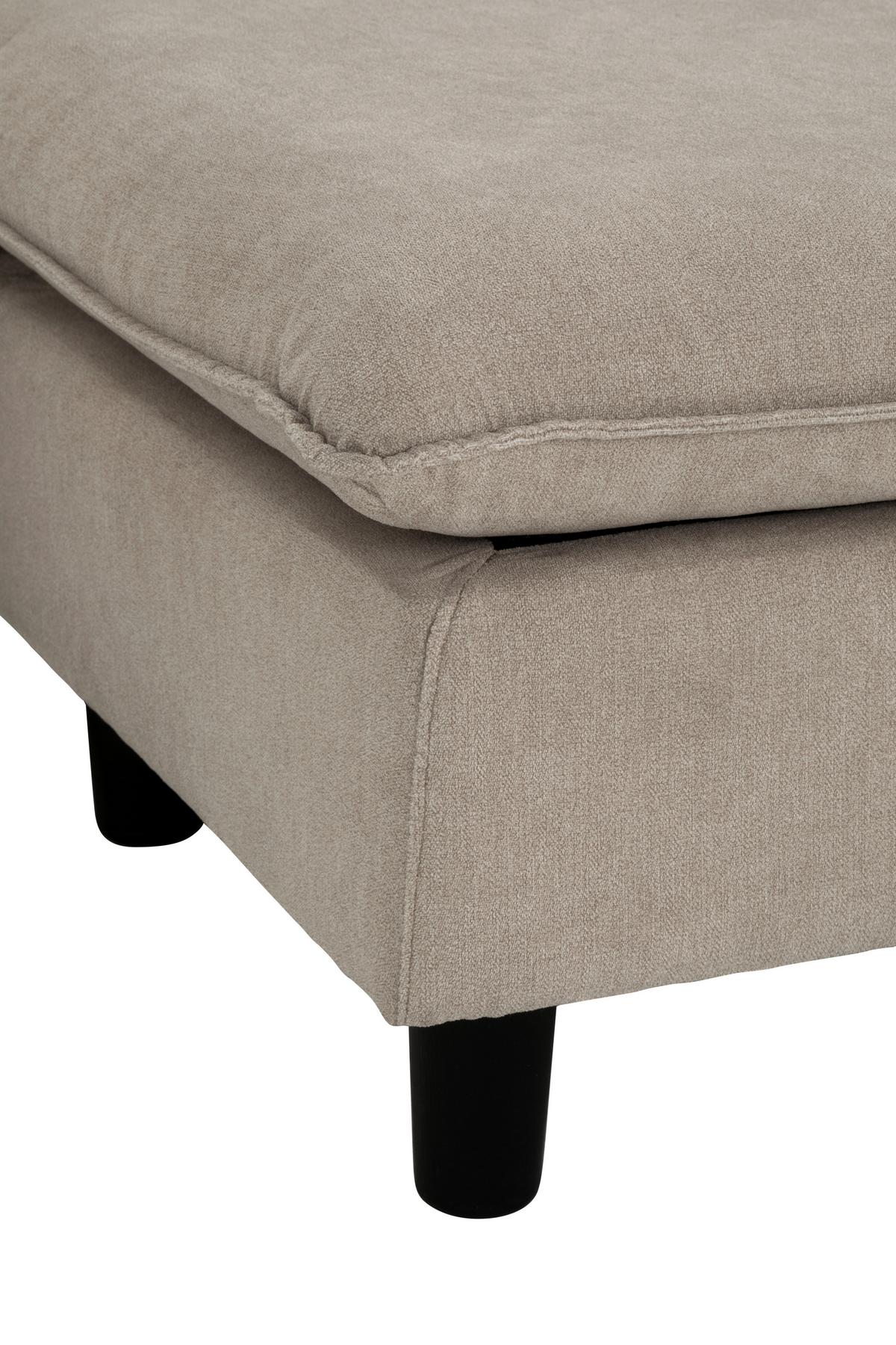Ecksofa Milly - Beige/Schwarz, MODERN, Textil (207/138cm) - P & B