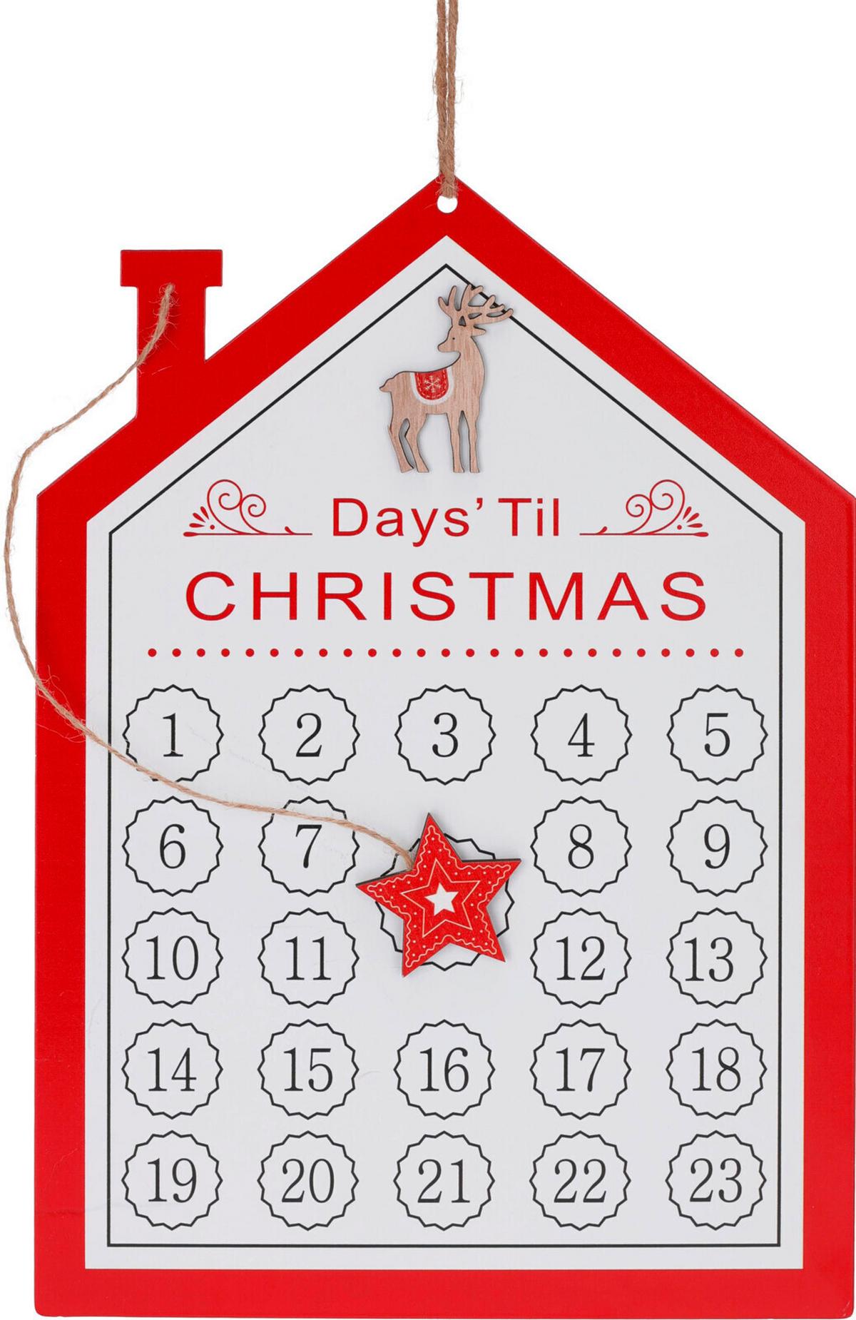 Naptár Karácsonyi - fém (34/0.1/24cm)