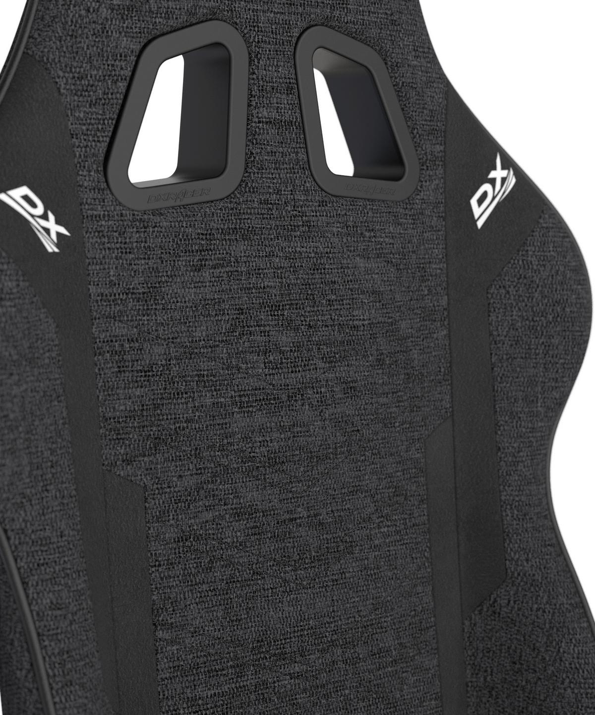 Gamingstuhl Prince Schwarz B: 70cm - Schwarz/Weiß, KONVENTIONELL, Kunststoff/Textil (70/132/70cm) - Dxracer
