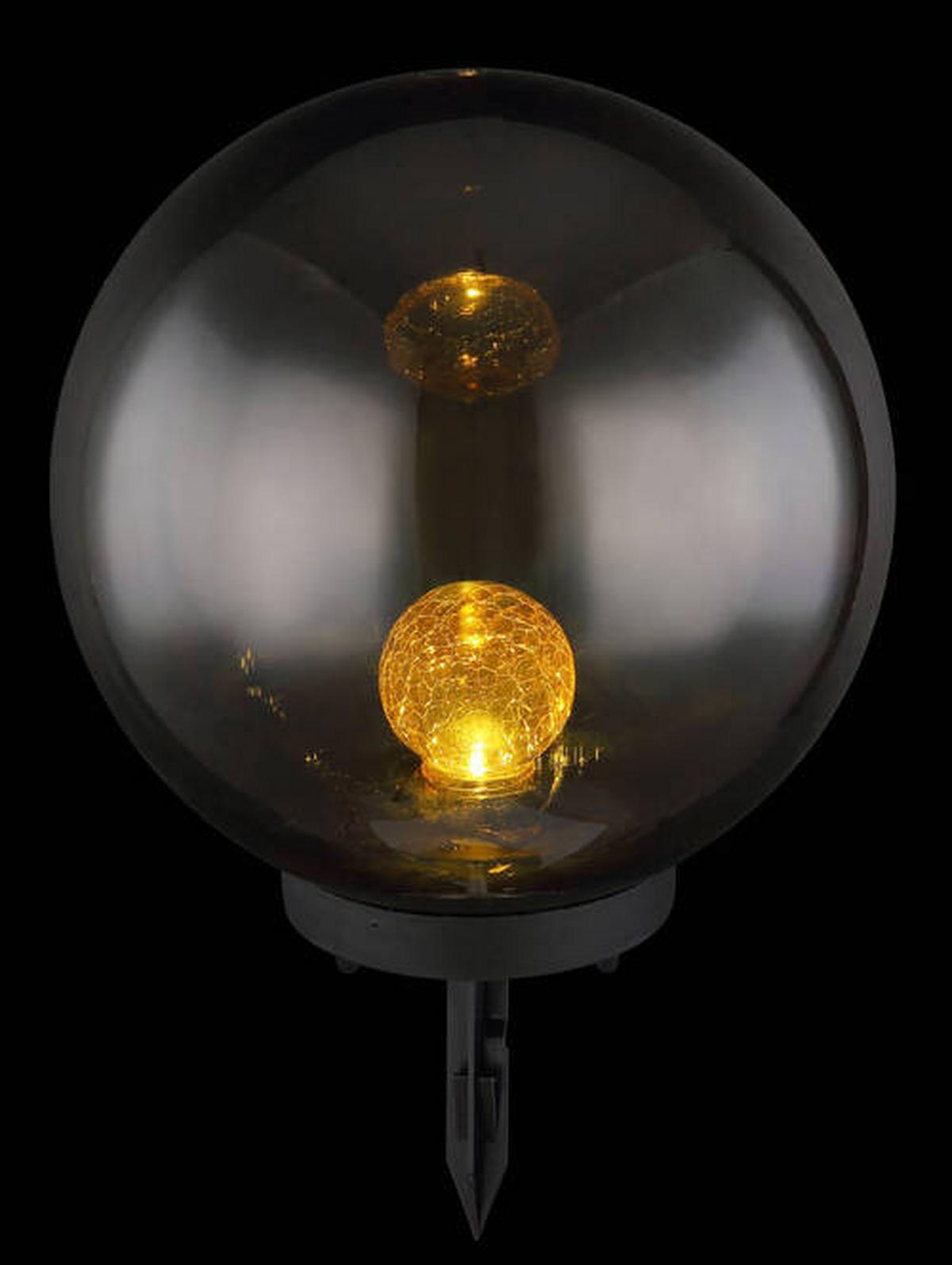 Solarleuchte 33827 - Schwarz/Orange, Basics, Kunststoff (25/38,5cm) - Globo
