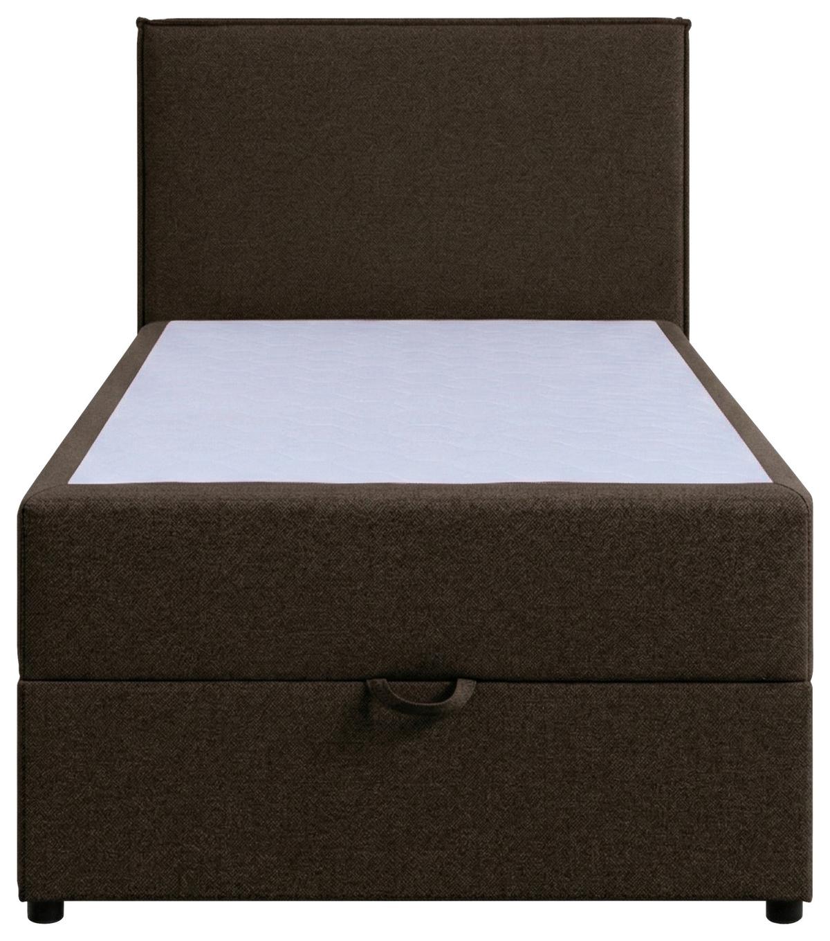 Boxspringbett Naxos 100x200 Soul 2 Braun - Schwarz/Braun, MODERN, Holzwerkstoff/Textil (100/200cm)