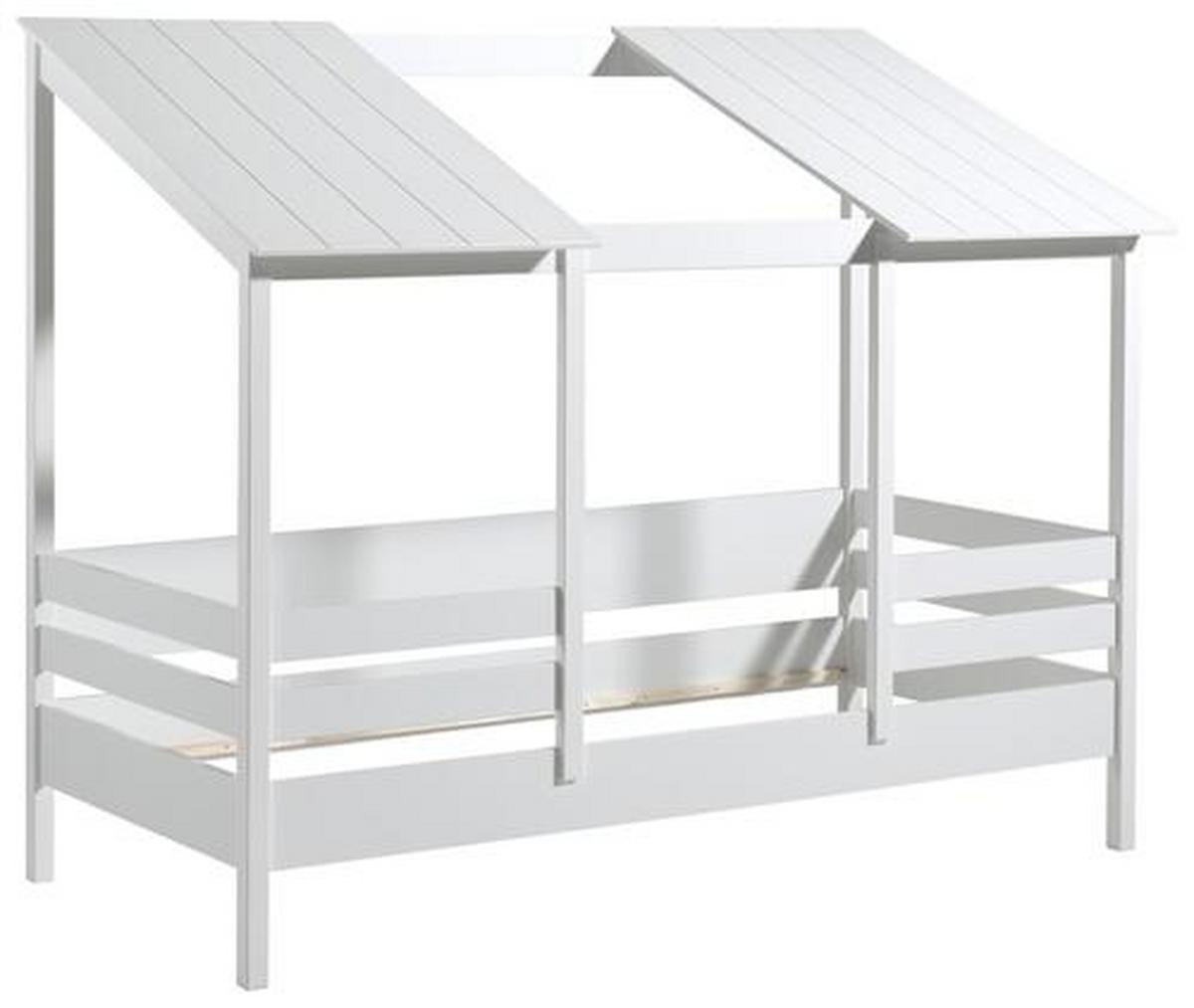 Hausbett 90x200 cm Holzwerkstoff Weiß - Weiß, KONVENTIONELL, Holzwerkstoff (90/200cm) - MID.YOU