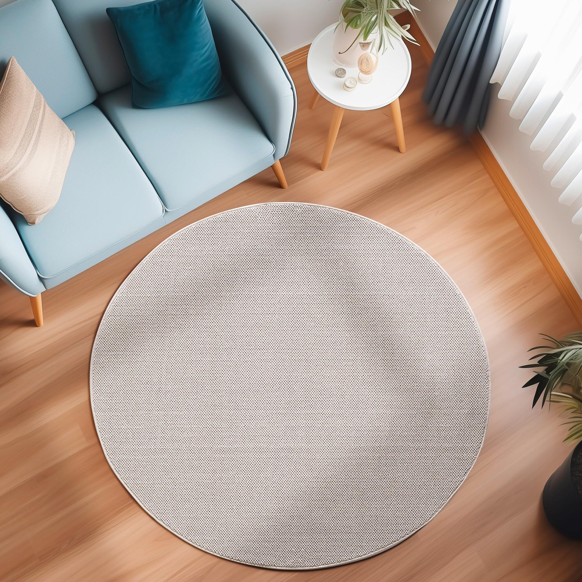 Webteppich Loom 160 X 160 4300 Cream - Creme, Basics, Textil (160cm) - Novel