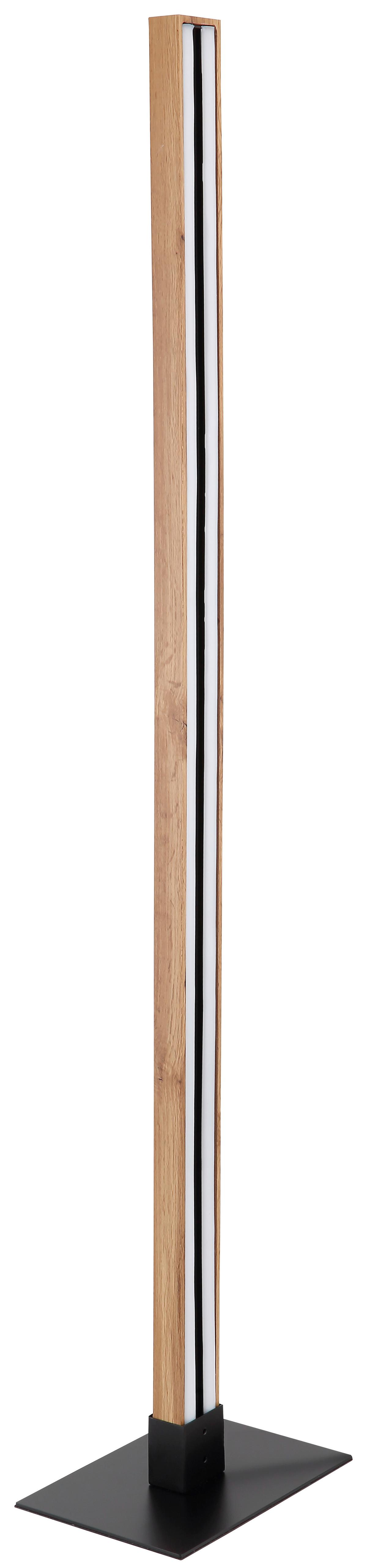 Stehlampe Doro dimmbar Opal/Schwarz 3-Fach Schaltbar - Opal/Schwarz, Natur, Kunststoff/Metall (25/18/123cm) - Globo