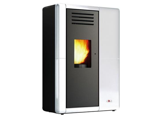 Pelletofen Cupido 9 Kw mit Wi-Fi - Weiß, MODERN, Keramik/Metall Pelletofen Cupido 9 Kw mit Wi-Fi - Weiß, MODERN, Keramik/Metall