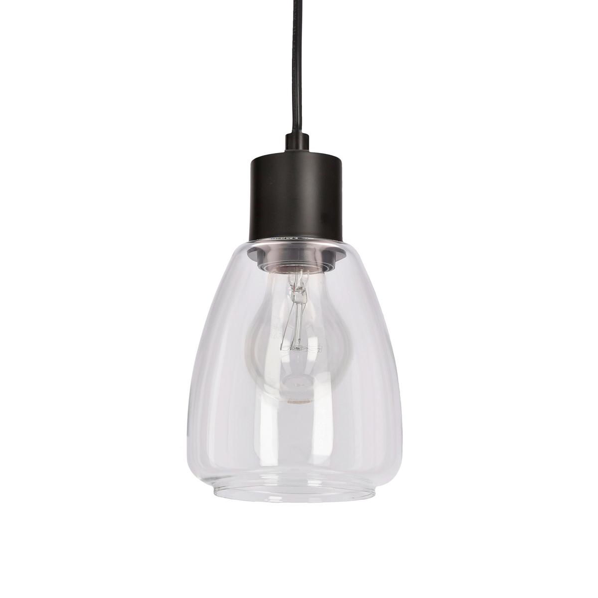 Pendelleuchte 31-35066 Moldo - Transparent/Schwarz, KONVENTIONELL, Metall (12/12/120cm)