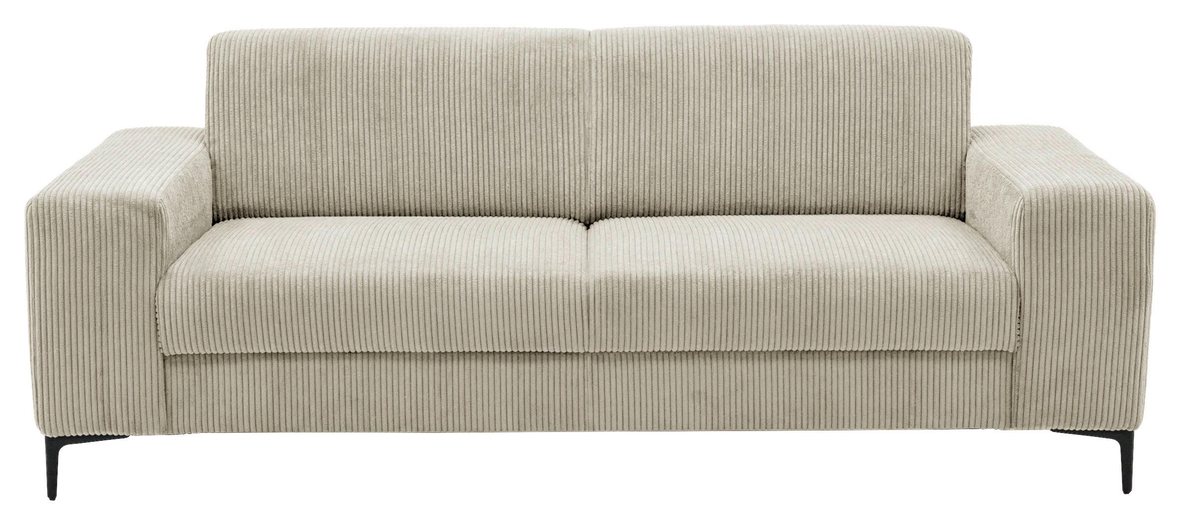 3-sitzer-sofa Gordon - Beige/Schwarz, Basics, Textil (194/75/81cm) - P & B