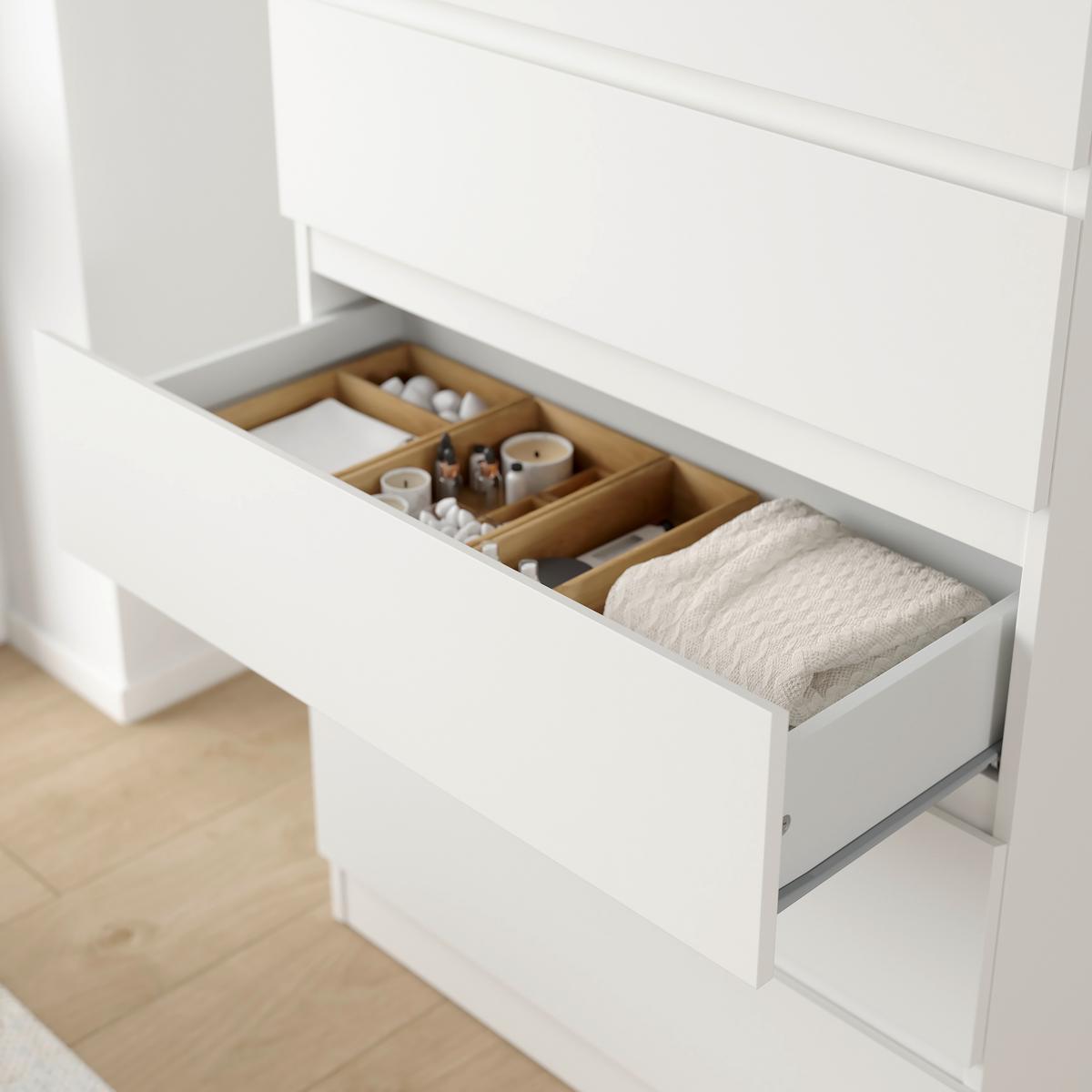 Komoda MARA 5 biela - bílá, Konvenční, dřevo (77/125/42cm) - Mömax