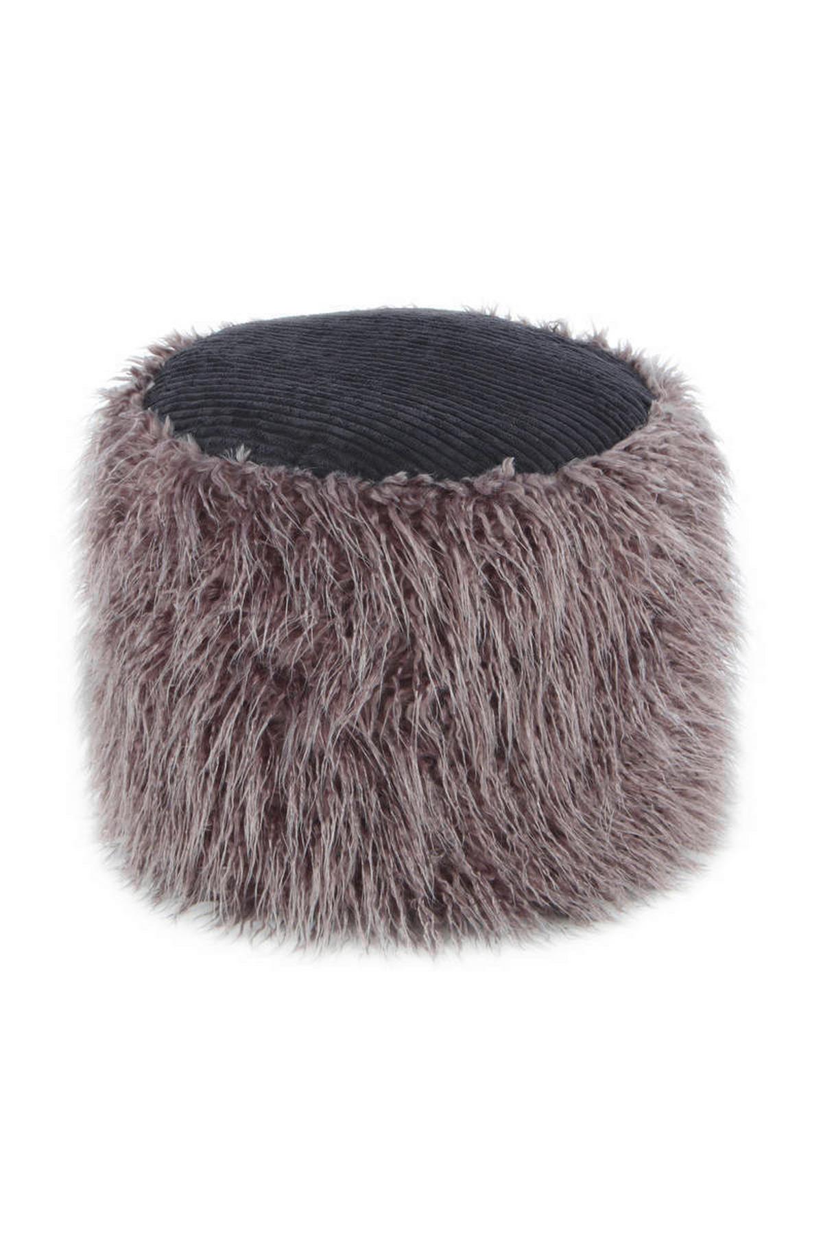 Pouf Kunststoff Dunkelgrau Dxh: 45x38 Cm - Dunkelgrau, Basics, Kunststoff (45/38/45cm) - Kayoom