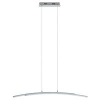 Led-hängeleuchte Pertini H: 150 Cm Mit 2 Leuchtröhren - Chromfarben/Transparent, MODERN, Kunststoff/Metall (96/8/150cm)