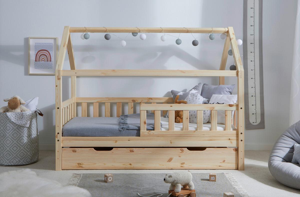 Hausbett Kay - Naturfarben, MODERN, Holz (80/160cm) - MID.YOU