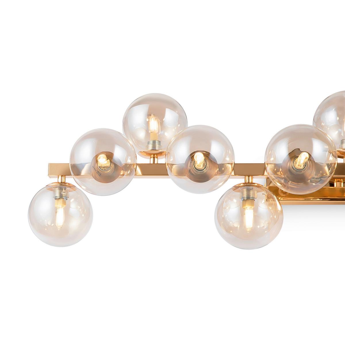 Wandleuchte Dallas - Goldfarben, Trend, Glas/Metall (95/22/22cm) - MAYTONI