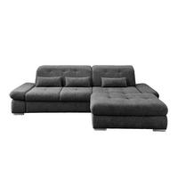 Ecksofa Dalida Anthrazit S: 300x196 cm - Chromfarben/Anthrazit, Design, Textil (300/196cm) - Livetastic