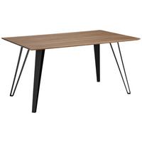 Jídelní stůl Gino přírodní 160x90cm - barvy teak/černá, Moderní, kov/dřevo (160/90/76cm) - Modern Living