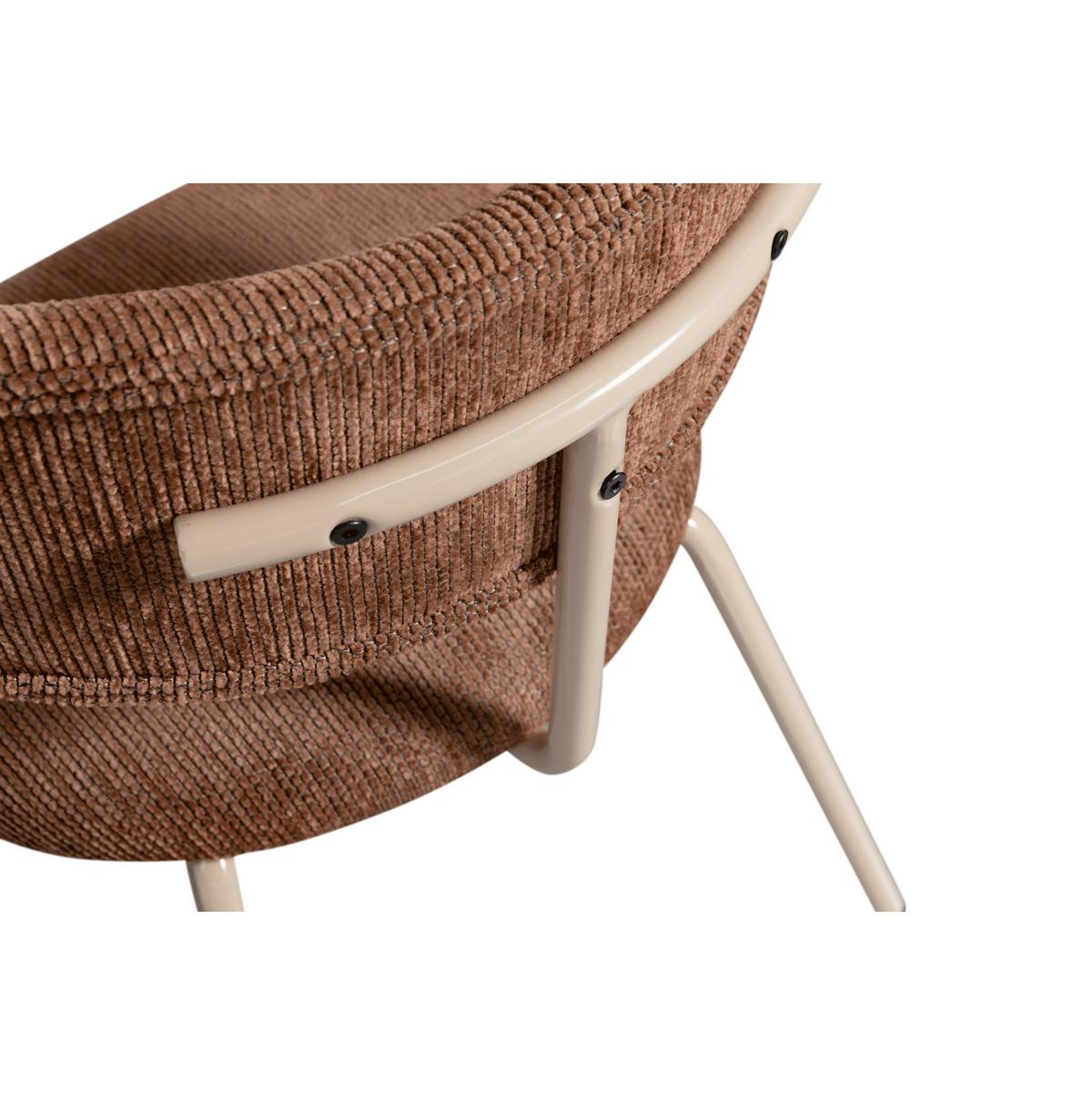 Stuhl-Set Travis Braun/Beige B: 48cm - Beige/Braun, MODERN, Textil/Metall (48/75/53cm) - Livetastic
