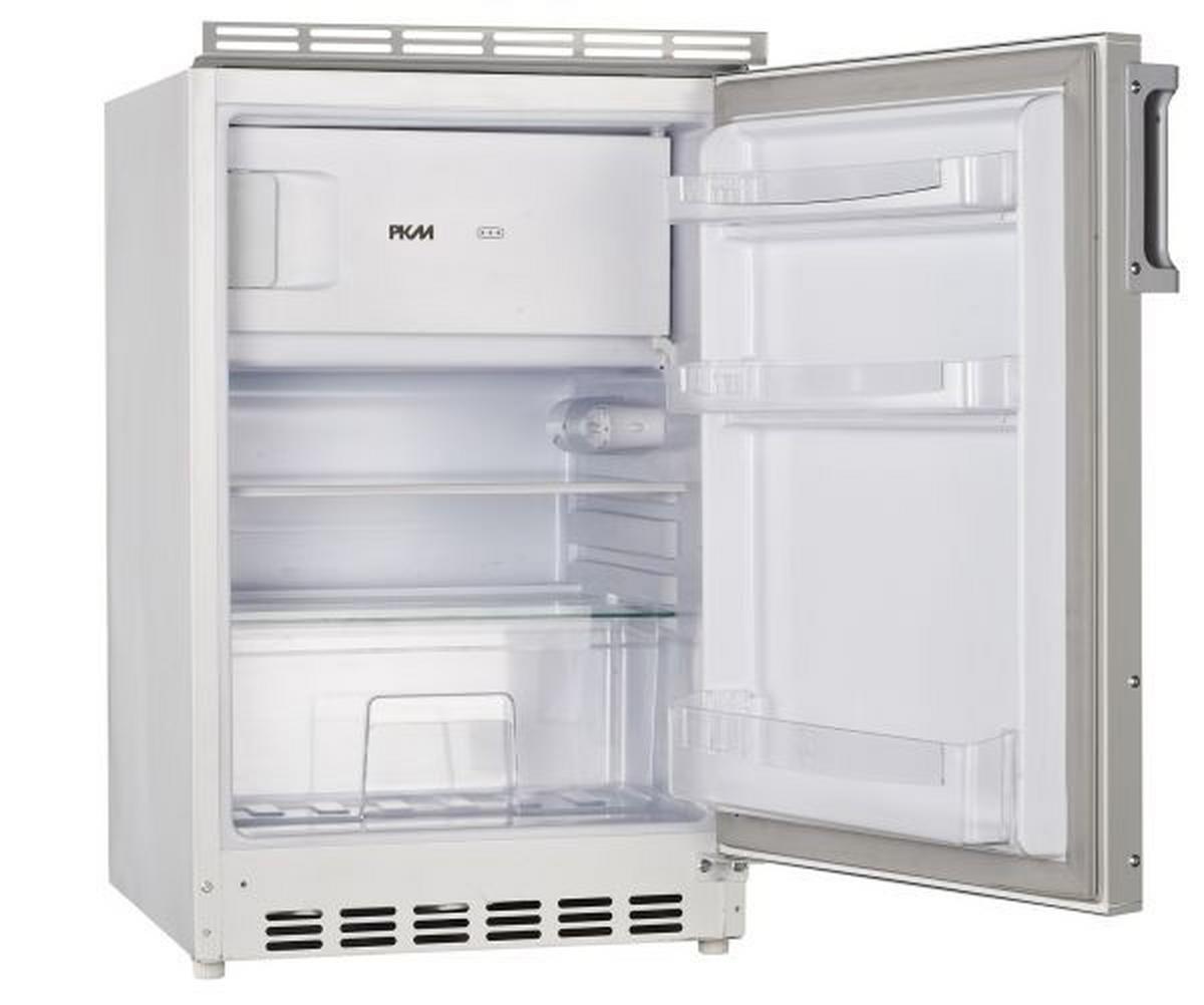 Miniküche mit Kühlschrank + Kochfeld 150 cm Creme/Buche - Beige/Buchefarben, MODERN, Holzwerkstoff (150cm) - FlexWell