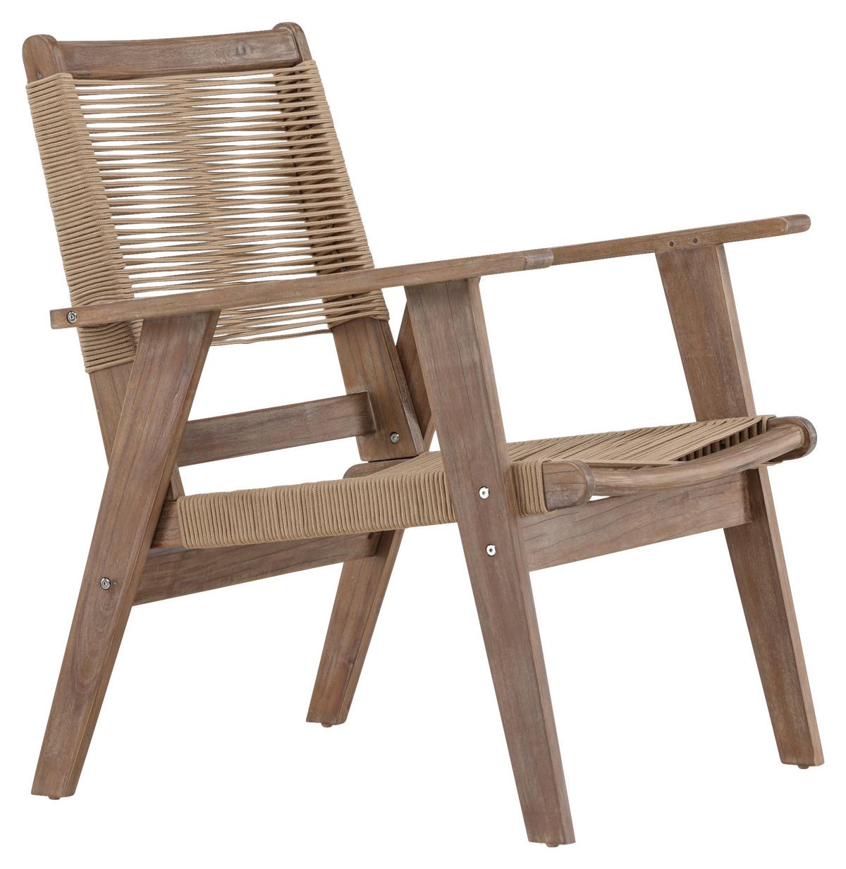 Loungesessel Peter Aus Akazienholz/textil - Braun, KONVENTIONELL, Holz/Textil (68/88/72cm) - Gardenson