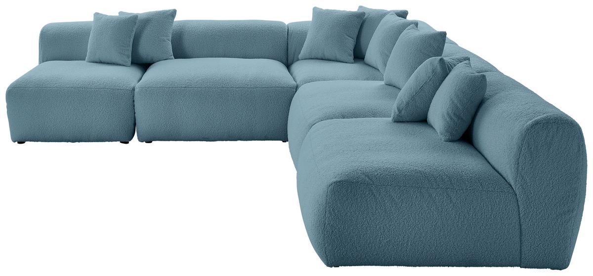 Ecksofa Bloom Blau - Blau, Trend, Textil (300/315cm) - Livetastic