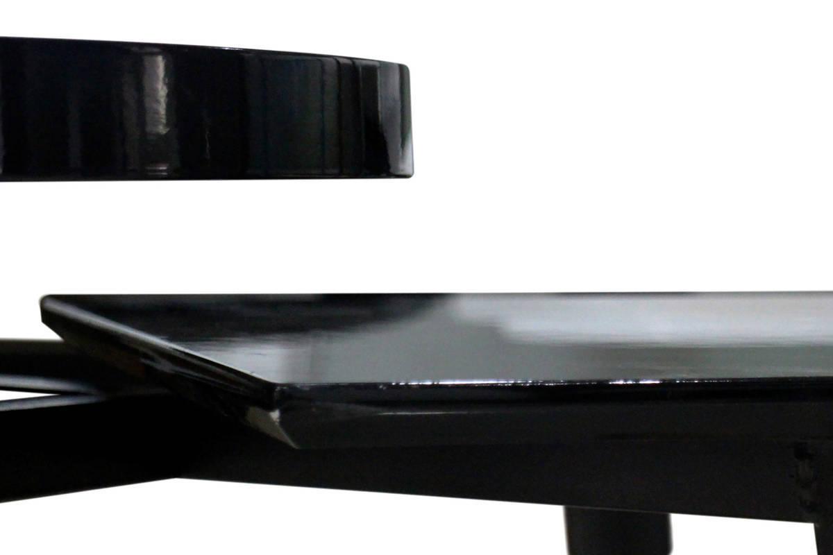 Beistelltisch Mit 2 Platten Buttler, Schwarz/bambus - Schwarz/Braun, Basics, Holz/Holzwerkstoff (49,5/77/46cm) - Kayoom