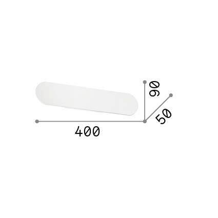 Led-wandleuchte Bianco Weiß B: 9 Cm - Weiß, Design, Metall (40/9/5cm) - Ideal Lux