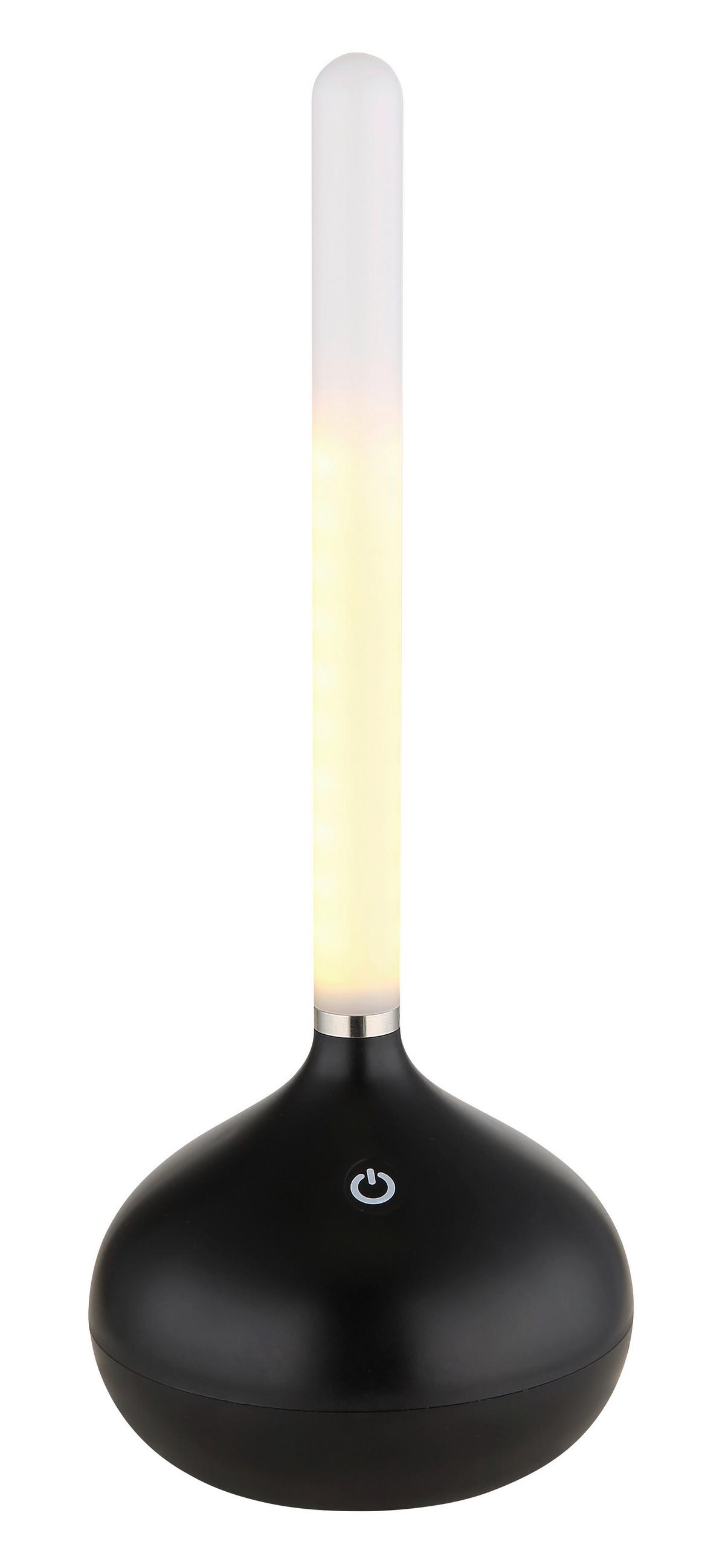 Akku-tischleuchte 28067s Turner - Schwarz/Weiß, Design, Kunststoff (9,6/24,3cm) - Globo