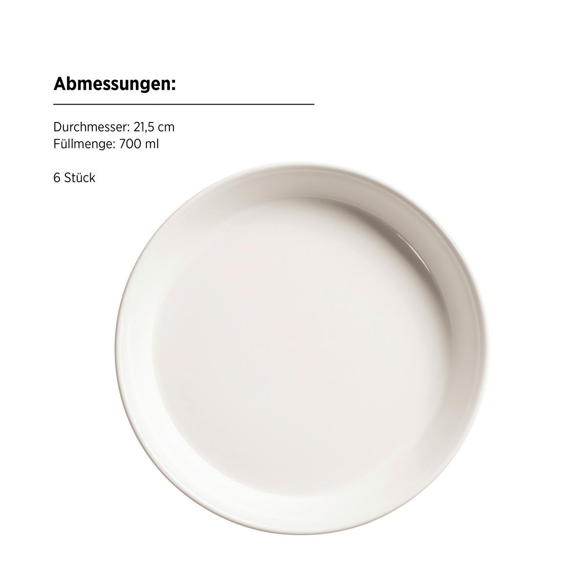 Tafelservice Sita Porzellan 6 Personen Geschirr Set Weiß - Weiß, Trend, Keramik - Mäser