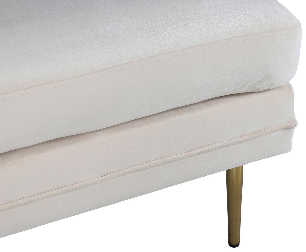 Hocker Boom - Beige/Goldfarben, Design, Kunststoff/Textil (90/49/70cm) - Livetastic