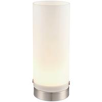 Led Tischlampe Simone Dimmbar Silber/weiß Mit Touchdimmer - Silberfarben/Weiß, ROMANTIK / LANDHAUS, Glas/Metall (8/21cm) - James Wood