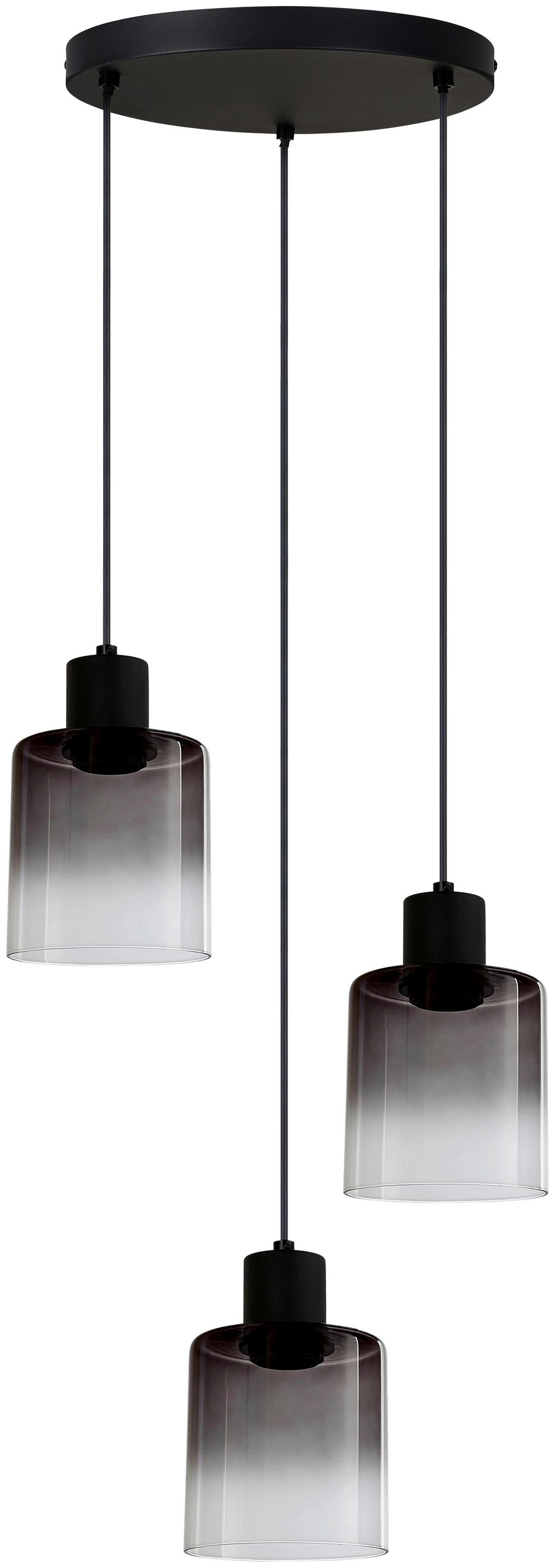 Hängeleuchte Lili - Schwarz, MODERN, Glas/Metall (29/120cm) - James Wood