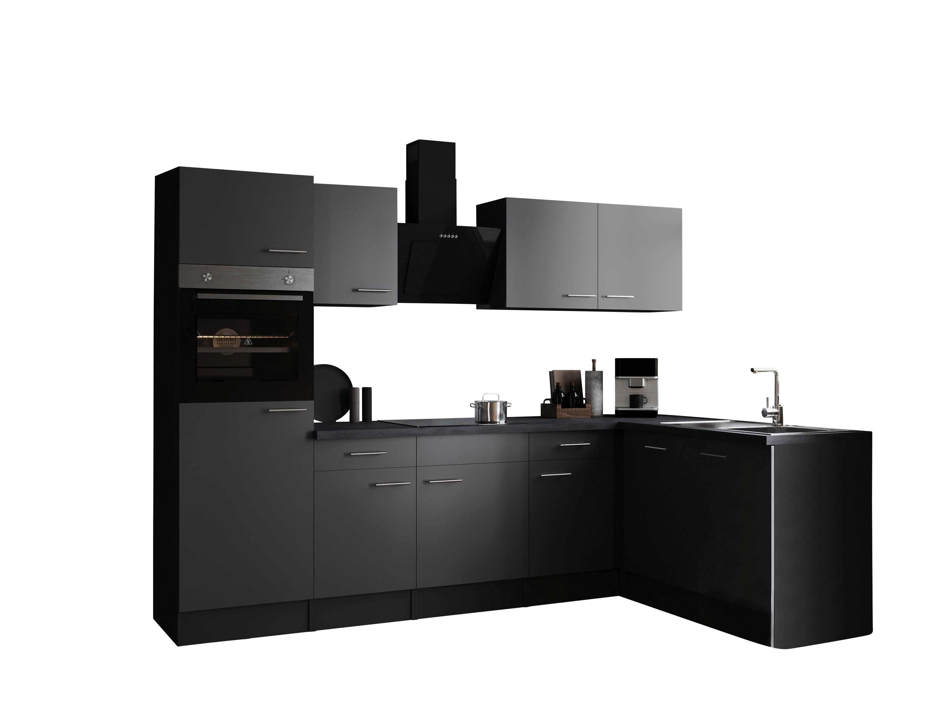 Eckküche Oliver Grau S: 280x172 Cm - Grau, Design, Holzwerkstoff (280/172cm) - Respekta